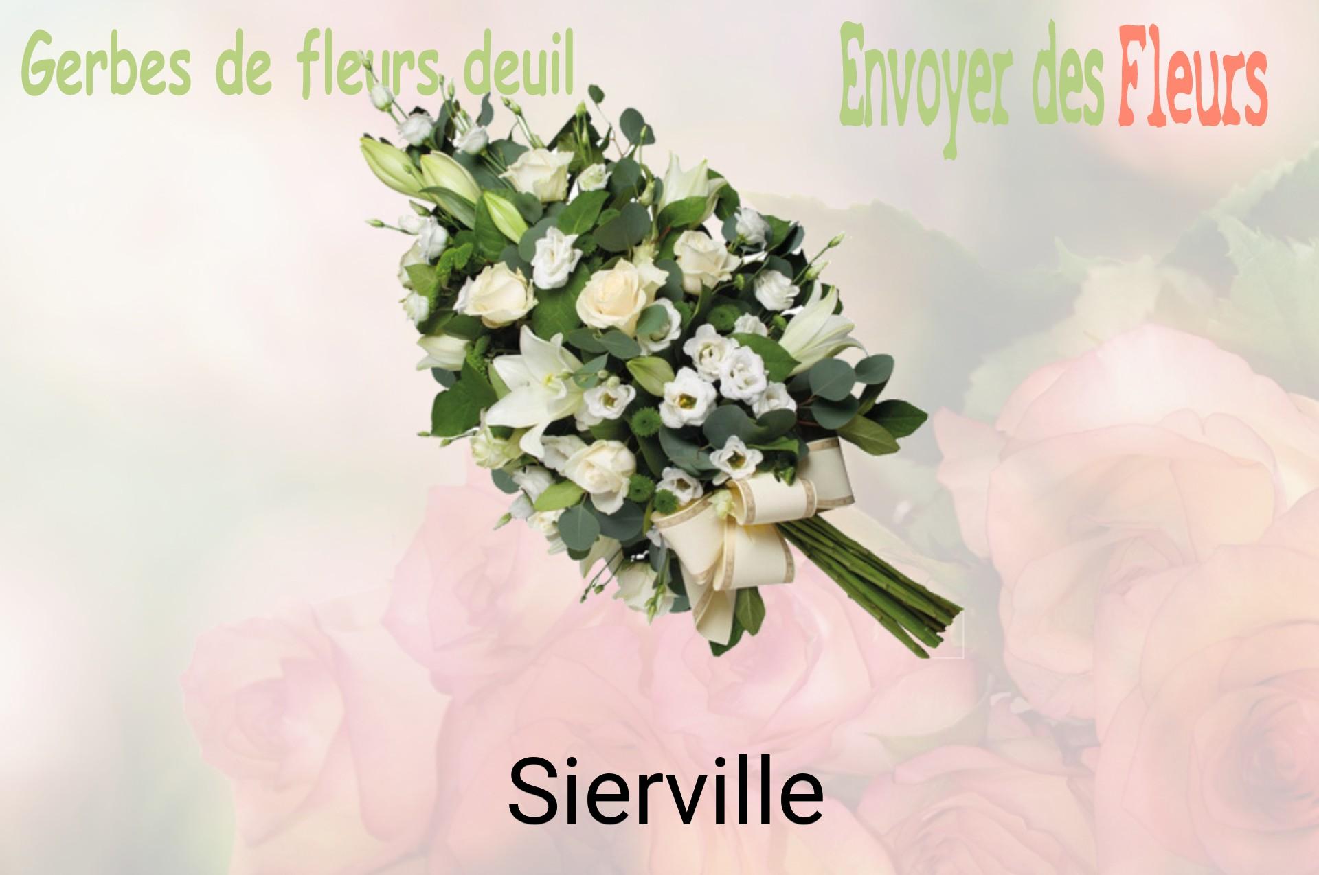 Gerbe de fleurs de deuil livrée à Sierville
